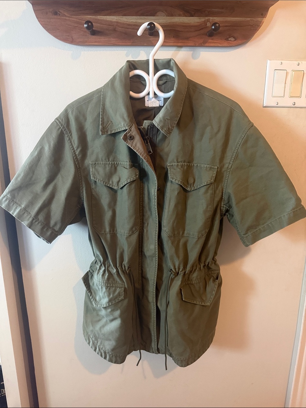 Club Monaco Olive Utility Shirt Jacket